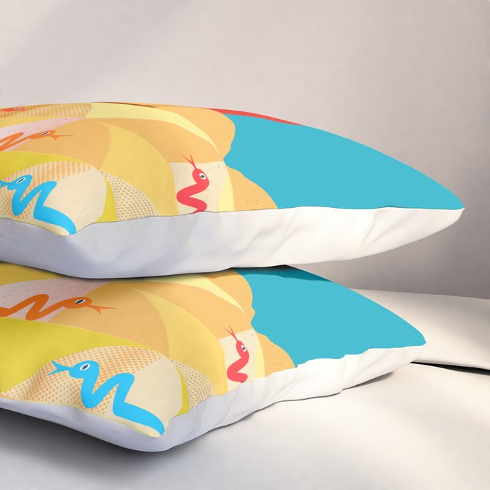 Colorful Snakes On A Desert Pillow Sham Gallery Image 3