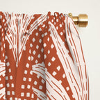 Boho Rustic Palm Radiance Terracotta Window Curtain Gallery Image 2