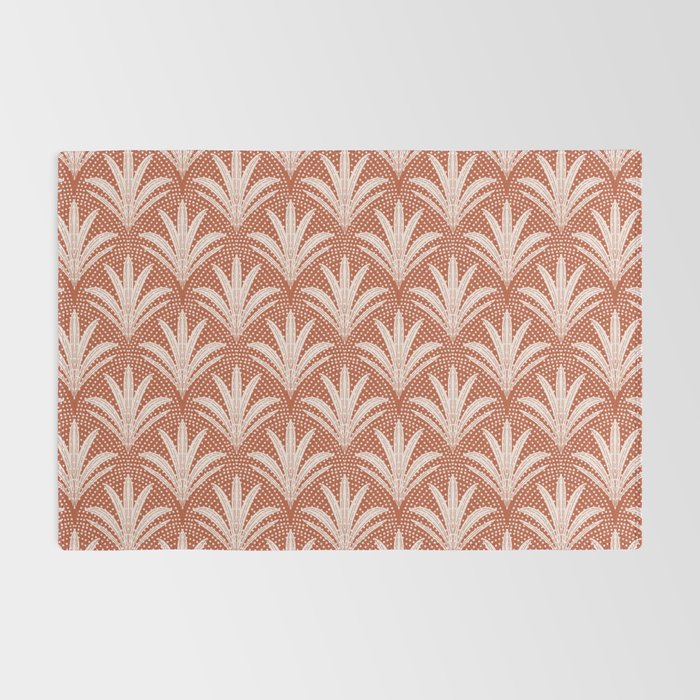 Boho Rustic Palm Radiance Terracotta Rug Gallery Image 2