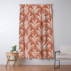 Boho Rustic Palm Radiance Terracotta Window Curtain Gallery Image 5