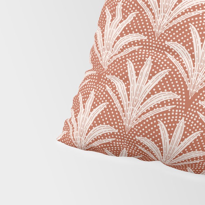 Boho Rustic Palm Radiance Terracotta Pillow Sham Gallery Image 4