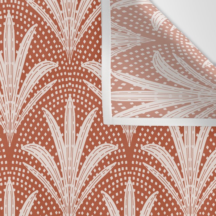 Boho Rustic Palm Radiance Terracotta Wall Tapestry Gallery Image 3