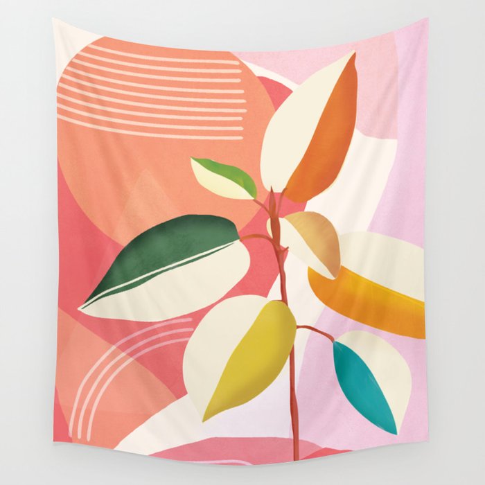 Colorful Branching Out 29 Wall Tapestry Gallery Image 4