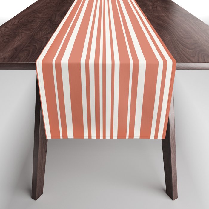 Classic Stripes XLVII - Brick Red Table Runner Gallery Image 1