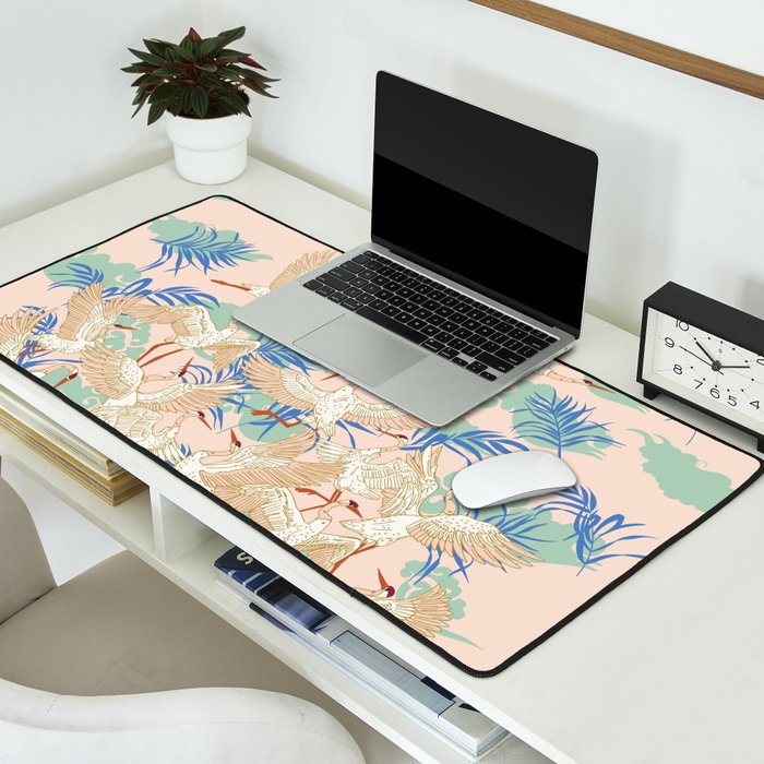 Cranes dance Desk Mat Gallery Image 2