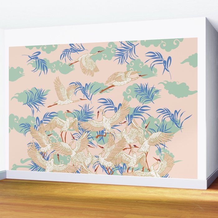 Cranes dance Wall Mural Gallery Image 2