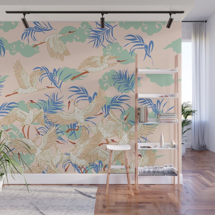 Cranes dance Wall Mural Gallery Image 1