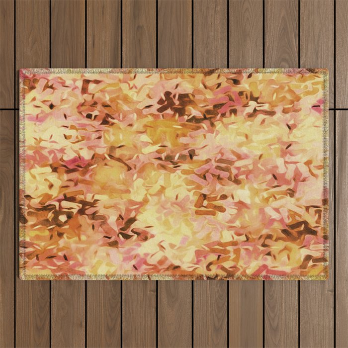 Confetti Autumn Orange Outdoor Rug Gallery Image 1
