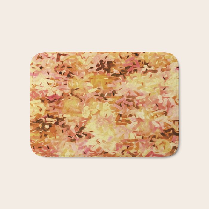 Confetti Autumn Orange Bath Mat Gallery Image 1