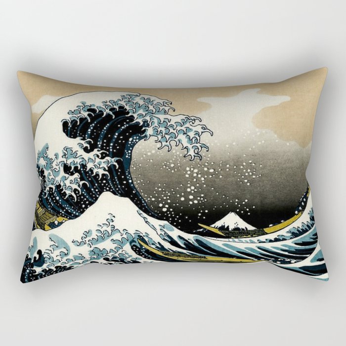 The Great Wave Off Kanagawa ,No.2, Rectangular Pillow Gallery Image 1