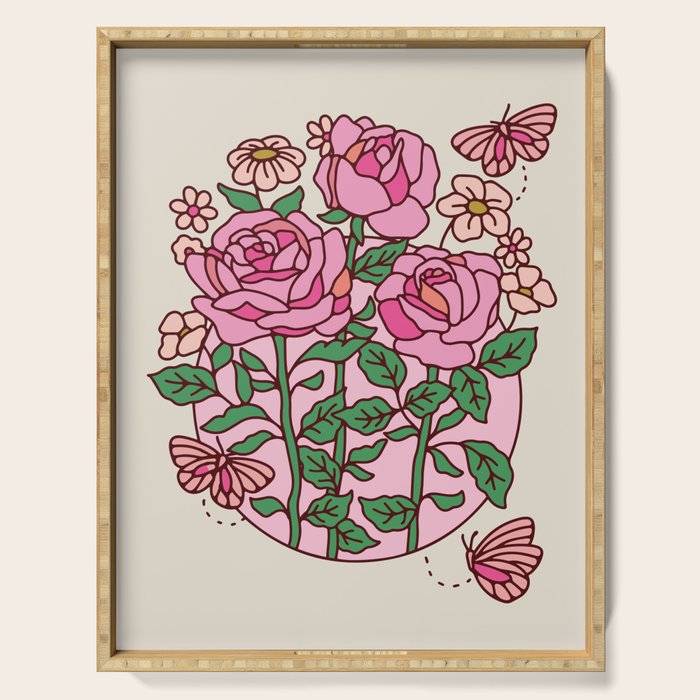 Rose Serving Tray Gallery Image 1