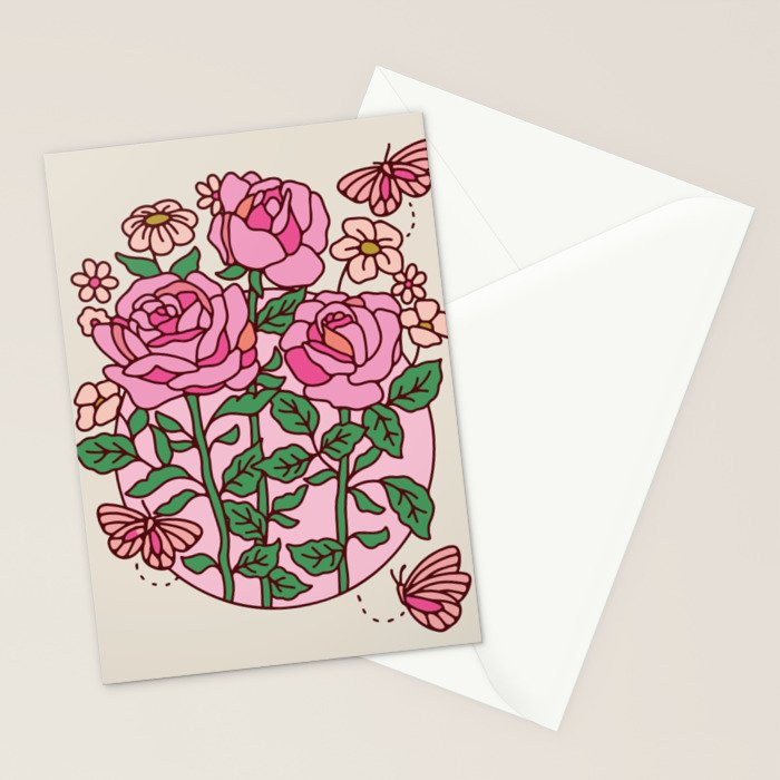 Rose Stationery Card Gallery Image 2