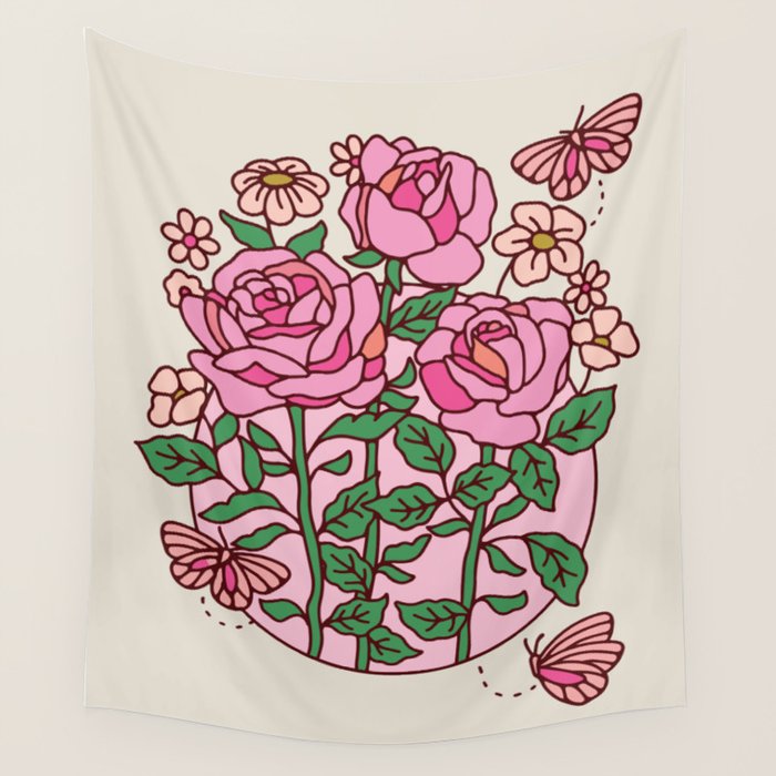 Rose Wall Tapestry Gallery Image 1