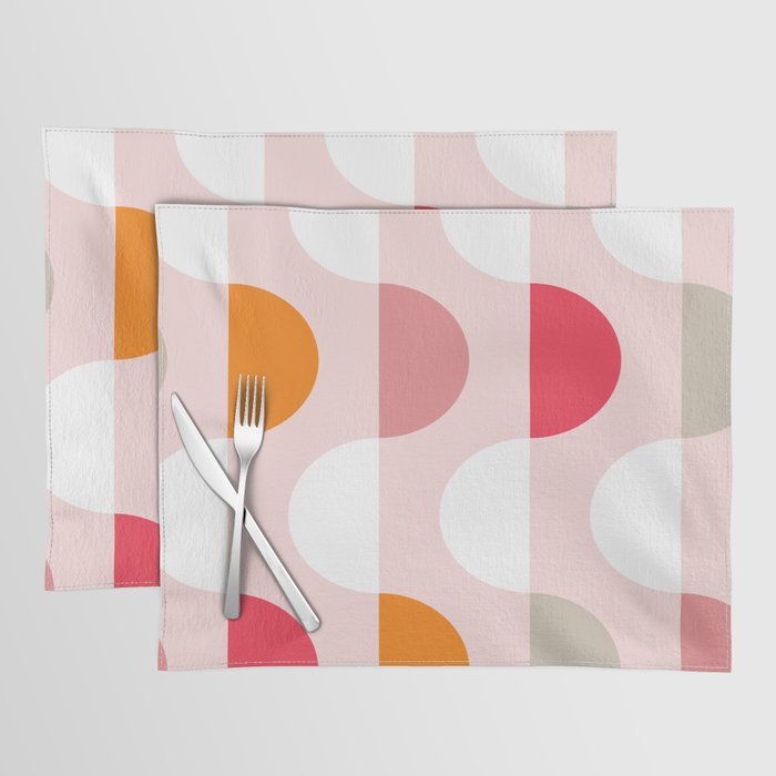 City life facade 2 pearl pink Placemat Gallery Image 1