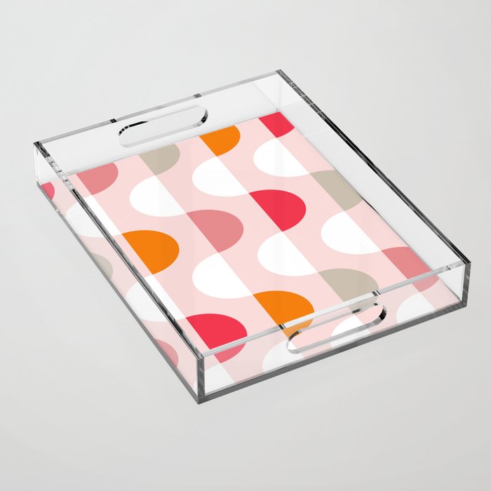 City life facade 2 pearl pink Acrylic Tray Gallery Image 1