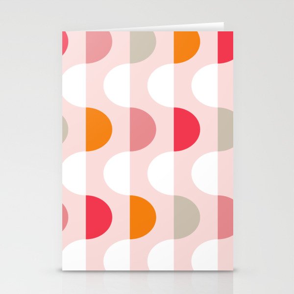 City life facade 2 pearl pink Stationery Card Gallery Image 1