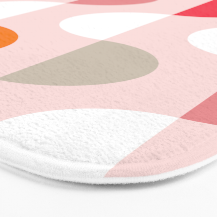 City life facade 2 pearl pink Bath Mat Gallery Image 3
