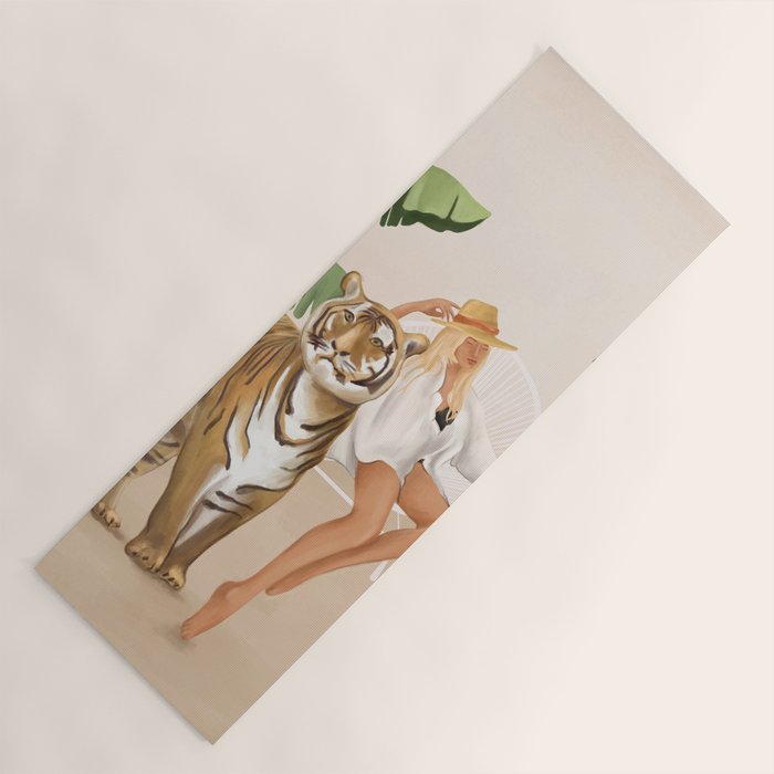 The Lady and the Tiger Yoga Mat Gallery Image 1