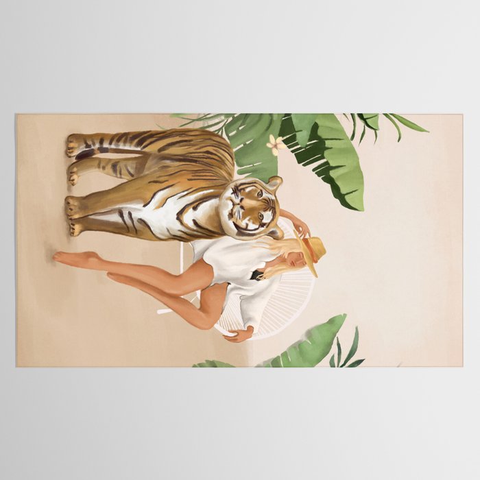 The Lady and the Tiger Tablecloth Gallery Image 2