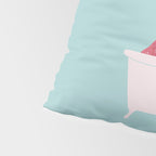 Pink T-Rex in Bathtub Pillow Sham Gallery Image 4