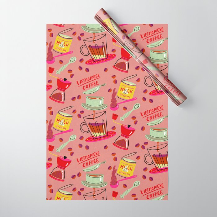 Vietnamese Coffee Wrapping Paper Gallery Image 1