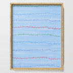 Minimal Doodle Dots in Sky Blue Serving Tray Gallery Image 1