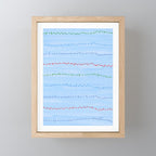 Minimal Doodle Dots in Sky Blue Mini Art Print Gallery Image 1