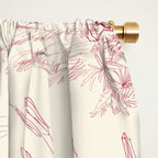 Toile de Jouy Vintage French Red Cream Pastoral Antique Art Print Window Curtain Gallery Image 2