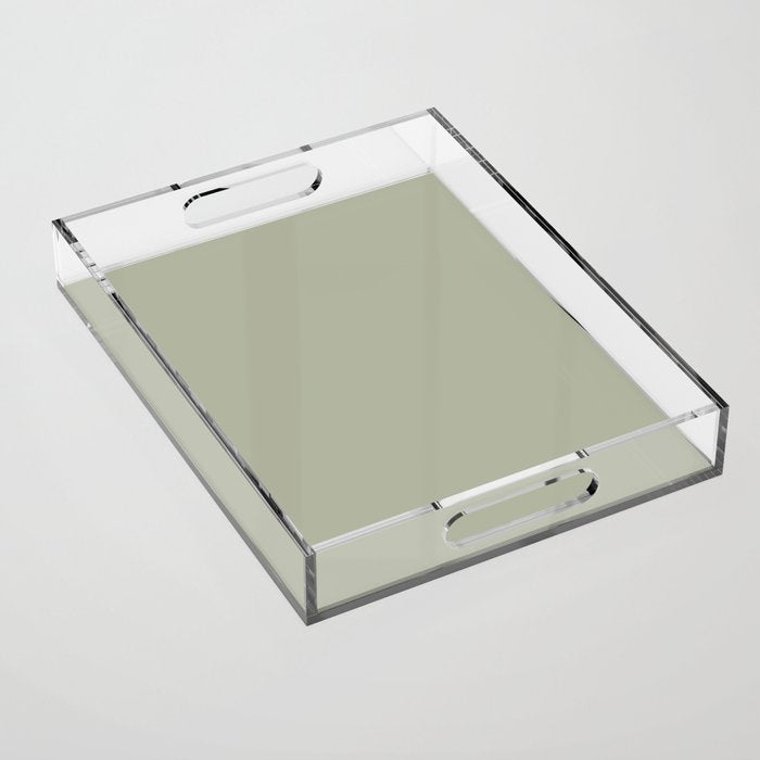 Solid Linen Sage Acrylic Tray Gallery Image 1