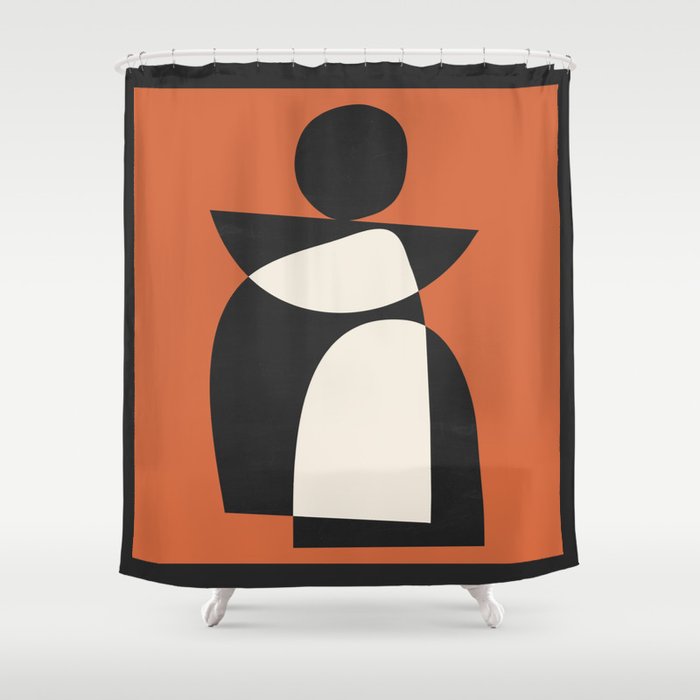 Minimal Abstract Art 39a Shower Curtain Gallery Image 1