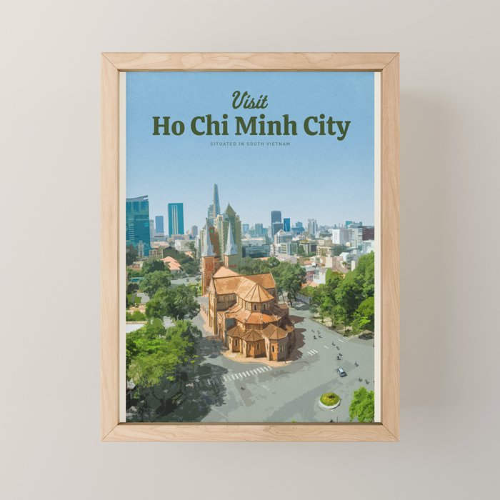 Visit Ho Chi Minh City Mini Art Print Gallery Image 1
