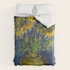 Vincent van Gogh Imperial Fritillaries in a Copper Vase 1887 (High Res & Restored Color Edit) Duvet Cover Gallery Image 6
