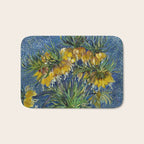 Vincent van Gogh Imperial Fritillaries in a Copper Vase 1887 (High Res & Restored Color Edit) Bath Mat Gallery Image 1