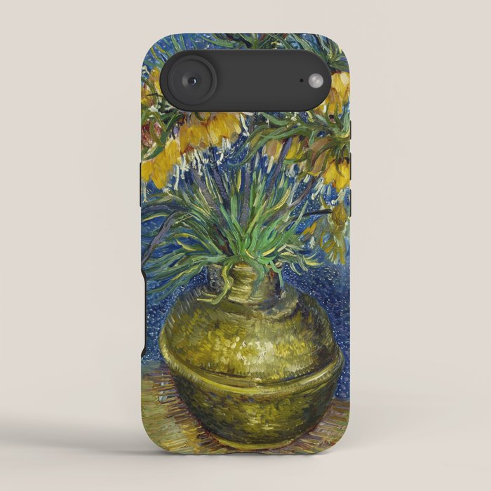 Vincent van Gogh Imperial Fritillaries in a Copper Vase 1887 (High Res & Restored Color Edit) iPhone Case Gallery Image 2