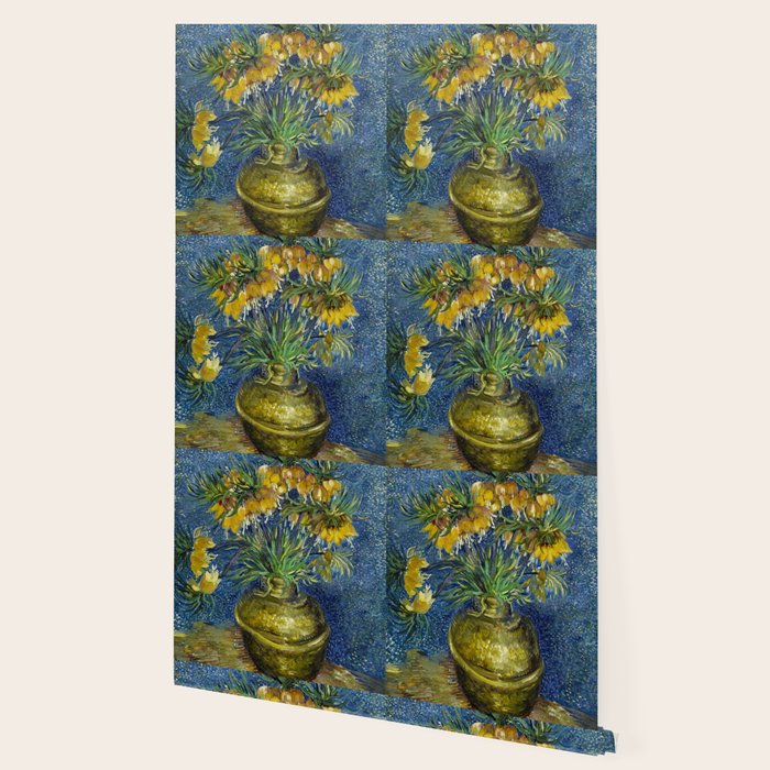Vincent van Gogh Imperial Fritillaries in a Copper Vase 1887 (High Res & Restored Color Edit) Wallpaper Gallery Image 2
