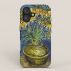 Vincent van Gogh Imperial Fritillaries in a Copper Vase 1887 (High Res & Restored Color Edit) iPhone Case Gallery Image 1