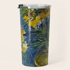 Vincent van Gogh Imperial Fritillaries in a Copper Vase 1887 (High Res & Restored Color Edit) Travel Mug Gallery Image 3