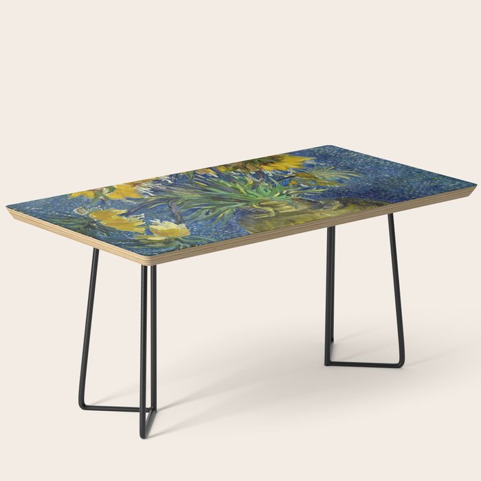 Vincent van Gogh Imperial Fritillaries in a Copper Vase 1887 (High Res & Restored Color Edit) Coffee Table Gallery Image 1