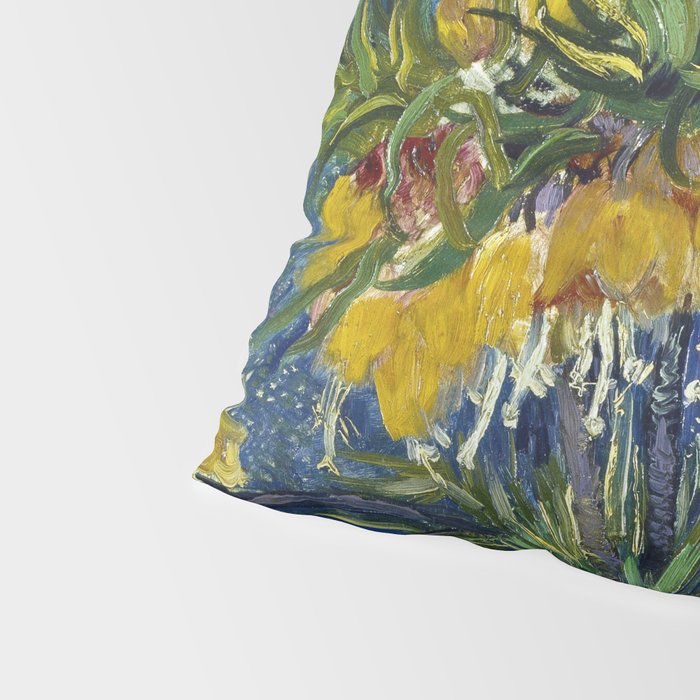 Vincent van Gogh Imperial Fritillaries in a Copper Vase 1887 (High Res & Restored Color Edit) Pillow Sham Gallery Image 4