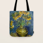 Vincent van Gogh Imperial Fritillaries in a Copper Vase 1887 (High Res & Restored Color Edit) Tote Bag Gallery Image 1