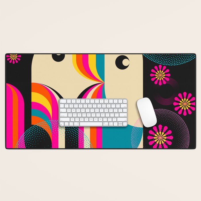 Folk Art Girls Illustration Desk Mat Gallery Image 1