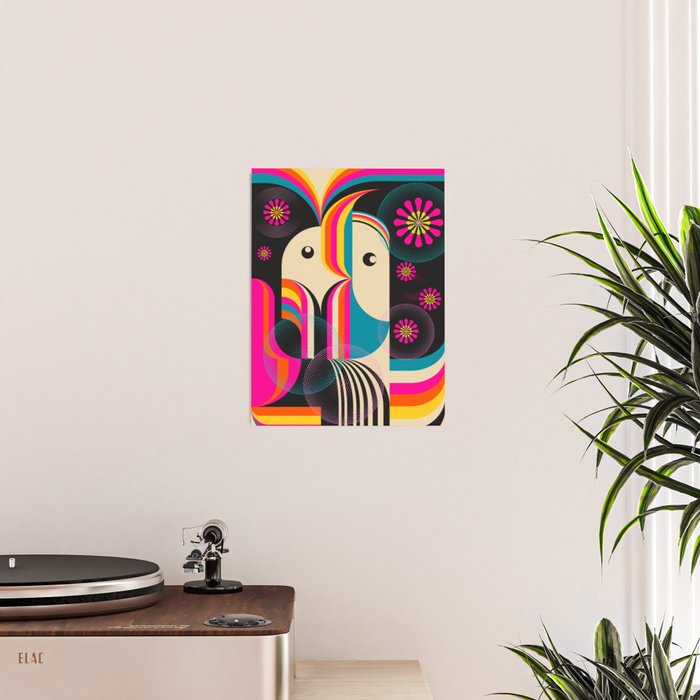 Folk Art Girls Illustration Poster Gallery Image 2