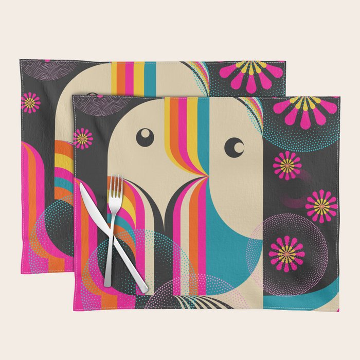 Folk Art Girls Illustration Placemat Gallery Image 1