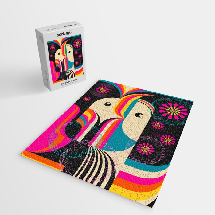 Folk Art Girls Illustration Jigsaw Puzzle Gallery Image 2