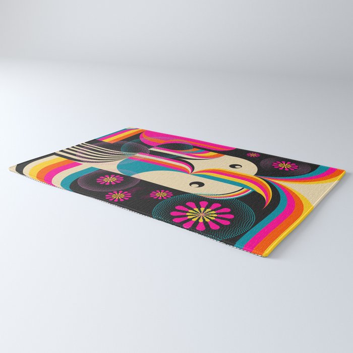 Folk Art Girls Illustration Rug Gallery Image 3