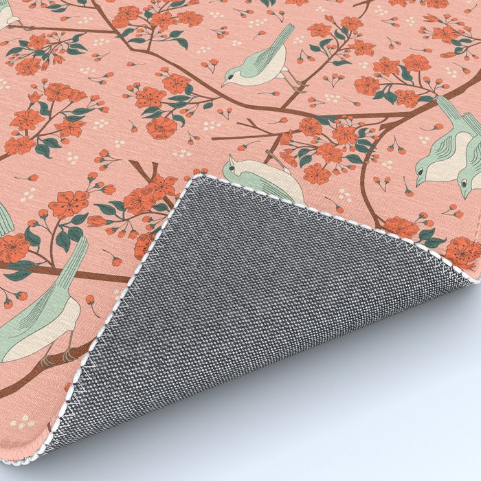 Birds In Cherry Blossom Trees Rug Gallery Image 4