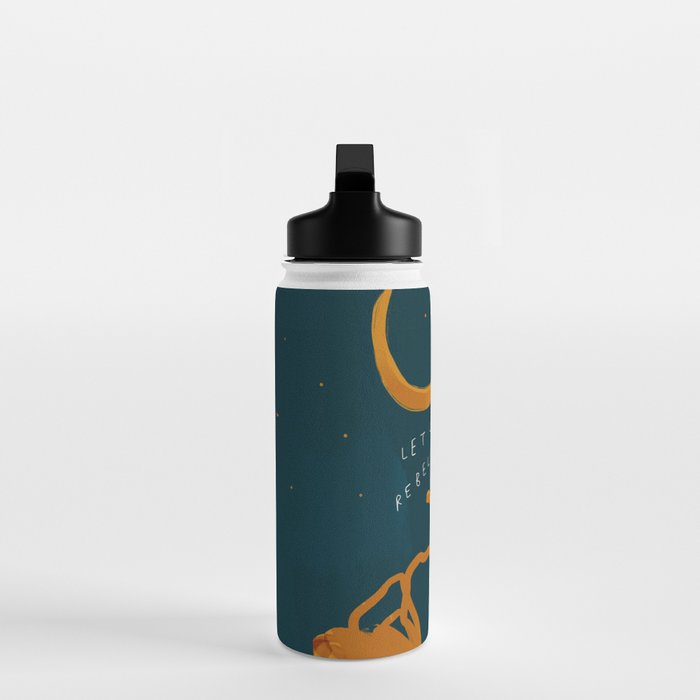 "Let Light Be A Sweet Rebellion In The Shadows" Water Bottle Gallery Image 3