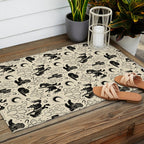 Cowboys and Cacti - cream and black Outdoor Rug Gallery Image 2