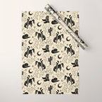 Cowboys and Cacti - cream and black Wrapping Paper Gallery Image 1