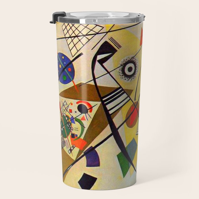 Wassily Kandinsky Transverse Line, colorful  Travel Mug Gallery Image 3
